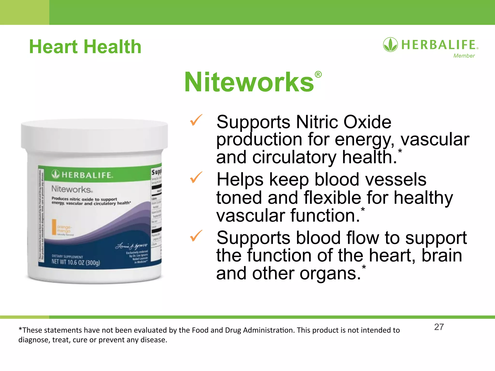 Niteworks Blood Flow Example Presentation english Herbalife | PDF