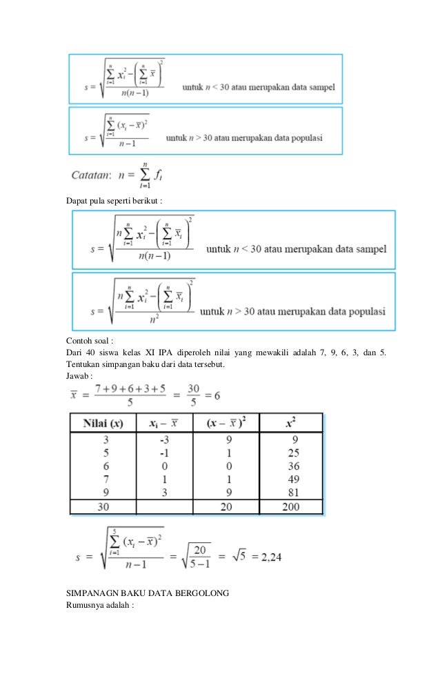 Rangkuman Materi Ststistika
