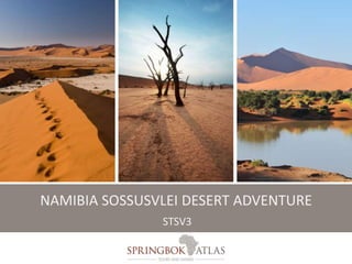 NAMIBIA SOSSUSVLEI DESERT ADVENTURE 
STSV3 
 