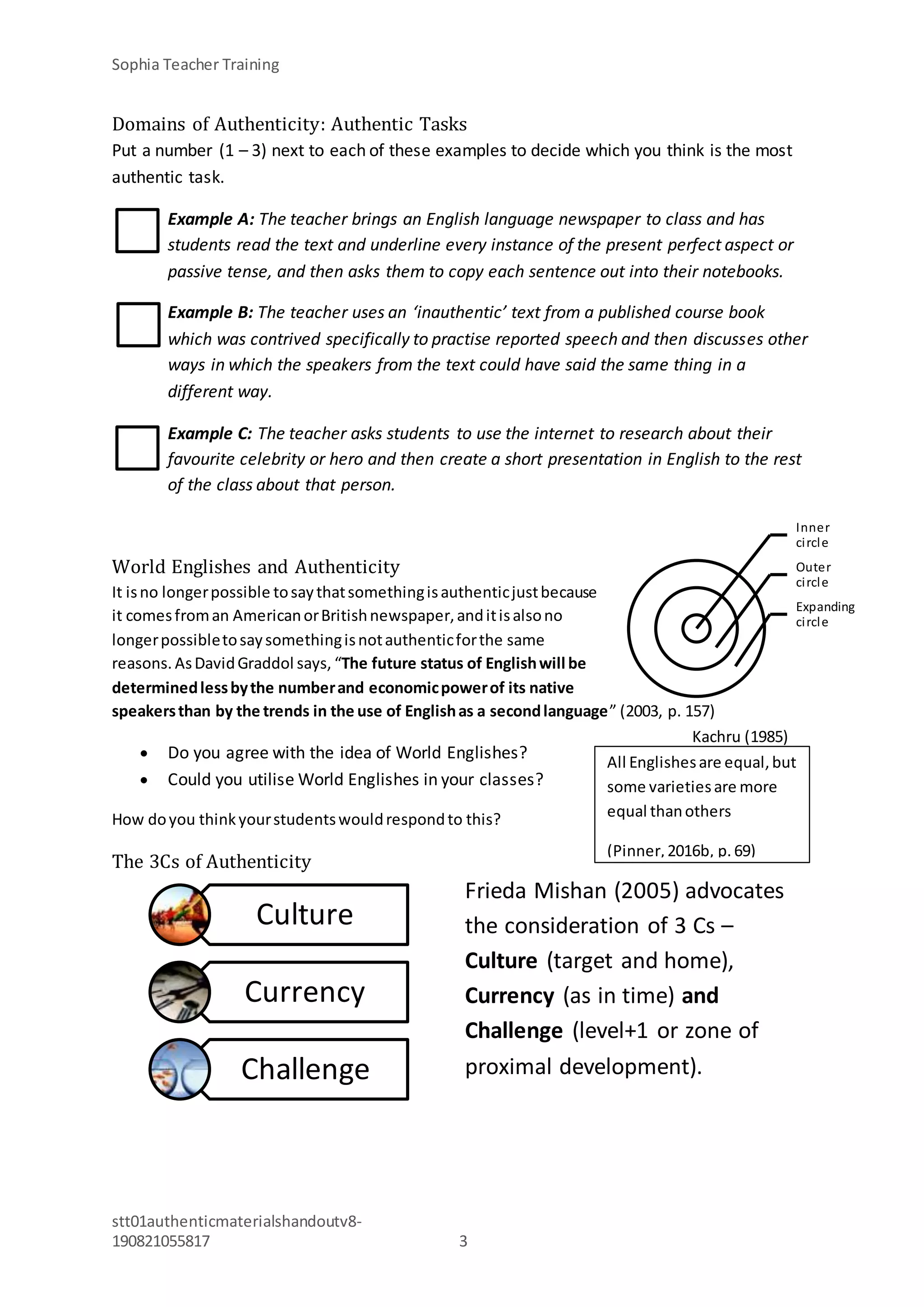 Using and Adapting Authentic Materials to help motivate students PDF