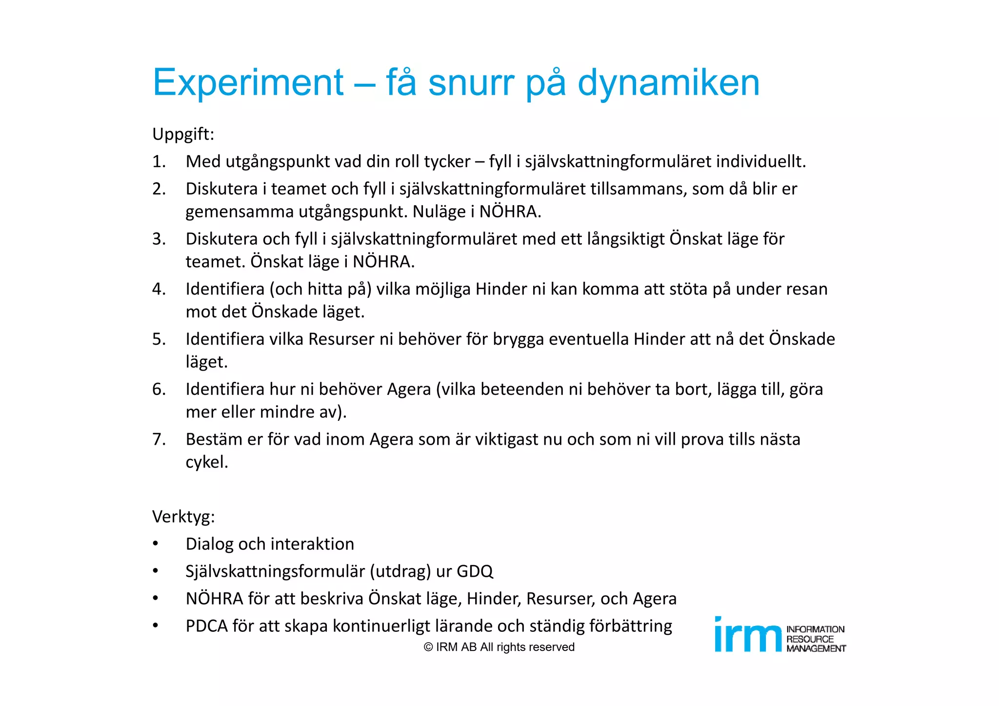 Teamdynamik med Wheelan och NÖHRA | PDF