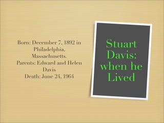 Stuart Davis: The Artist