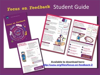 Student Guide




        Available to download here:
http://uusu.org/files/focus-on-feedback-2011.on
 