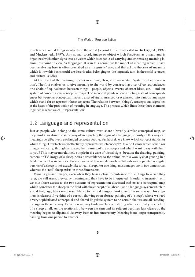 Stuart Hall - Representation Theory