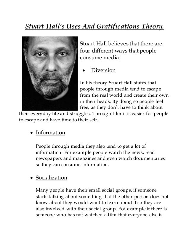 Stuart Hall Uses And Gratification Theory