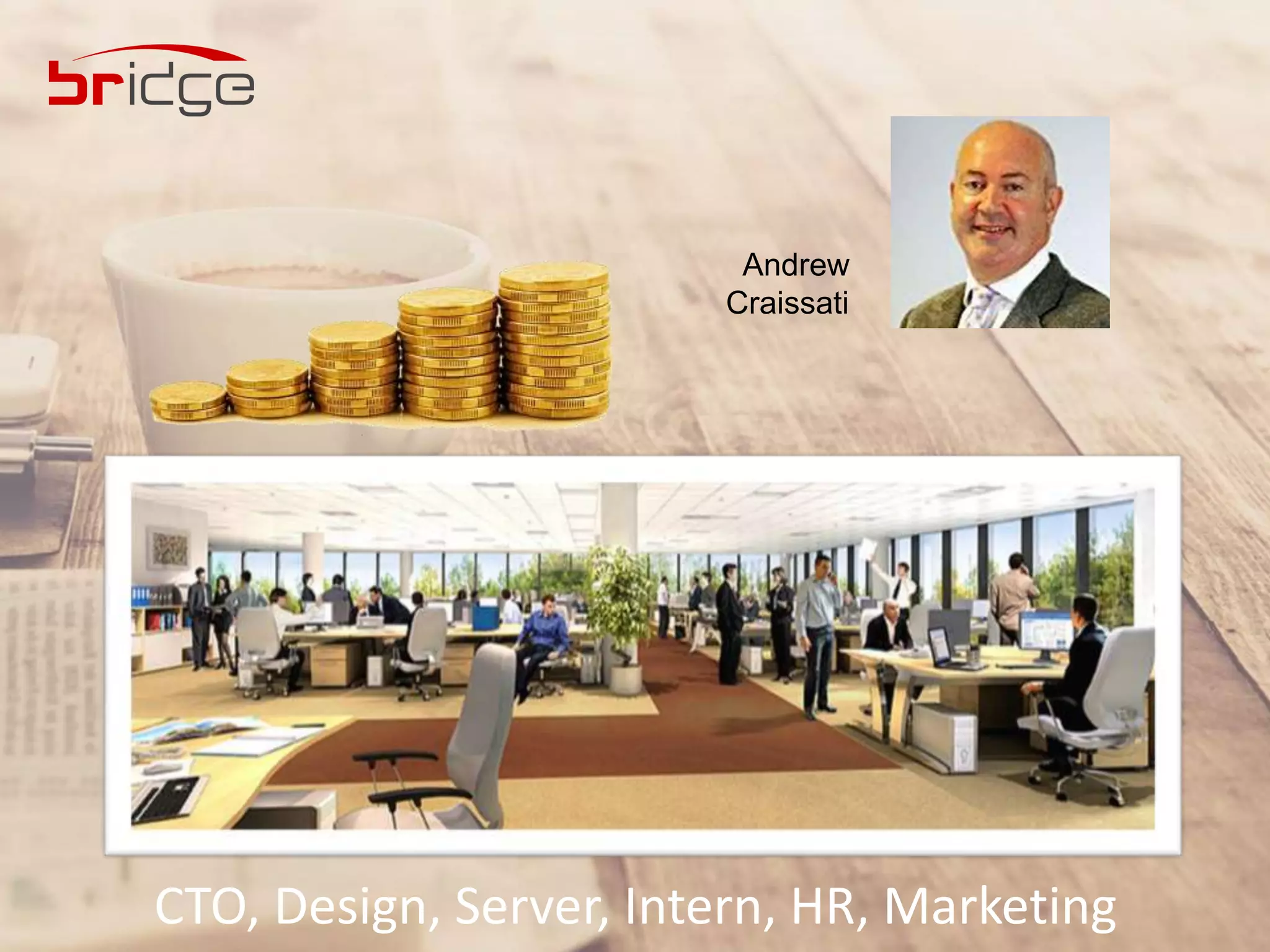 CTO, Design, Server, Intern, HR, Marketing
Andrew
Craissati