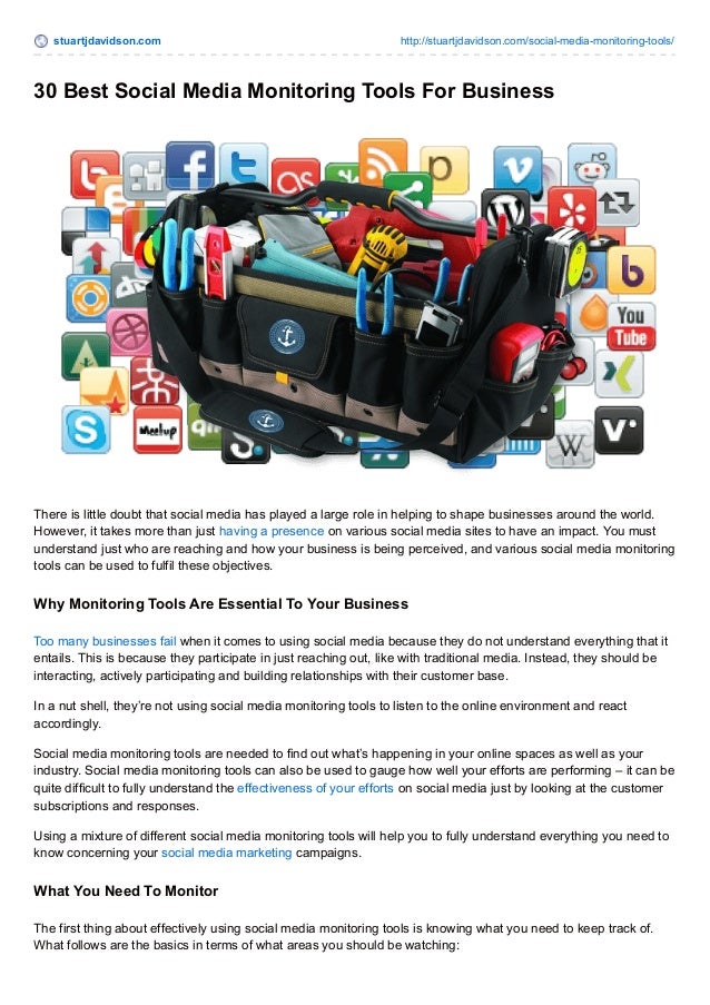 30 BEST SOCIAL MEDIA MONITORING TOOLS FOR BUSINESS