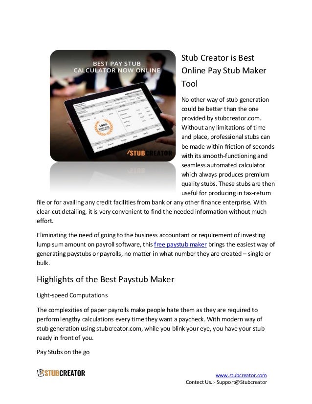 stub creator is best online pay stub maker tool pay stub generator online