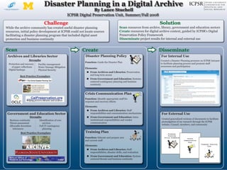 Disaster Planning Poster (SAA 2009)