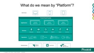 5©   Copyright   2015   Pivotal.   All   rights   reserved.     Confidential.
What  do we  mean  by  “Platform”?
 