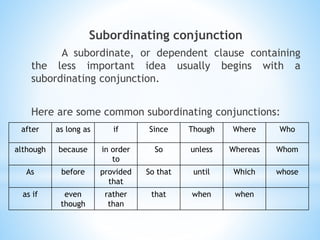 Stuctures of Subordination | PPTX