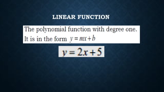 LINEAR FUNCTION
 