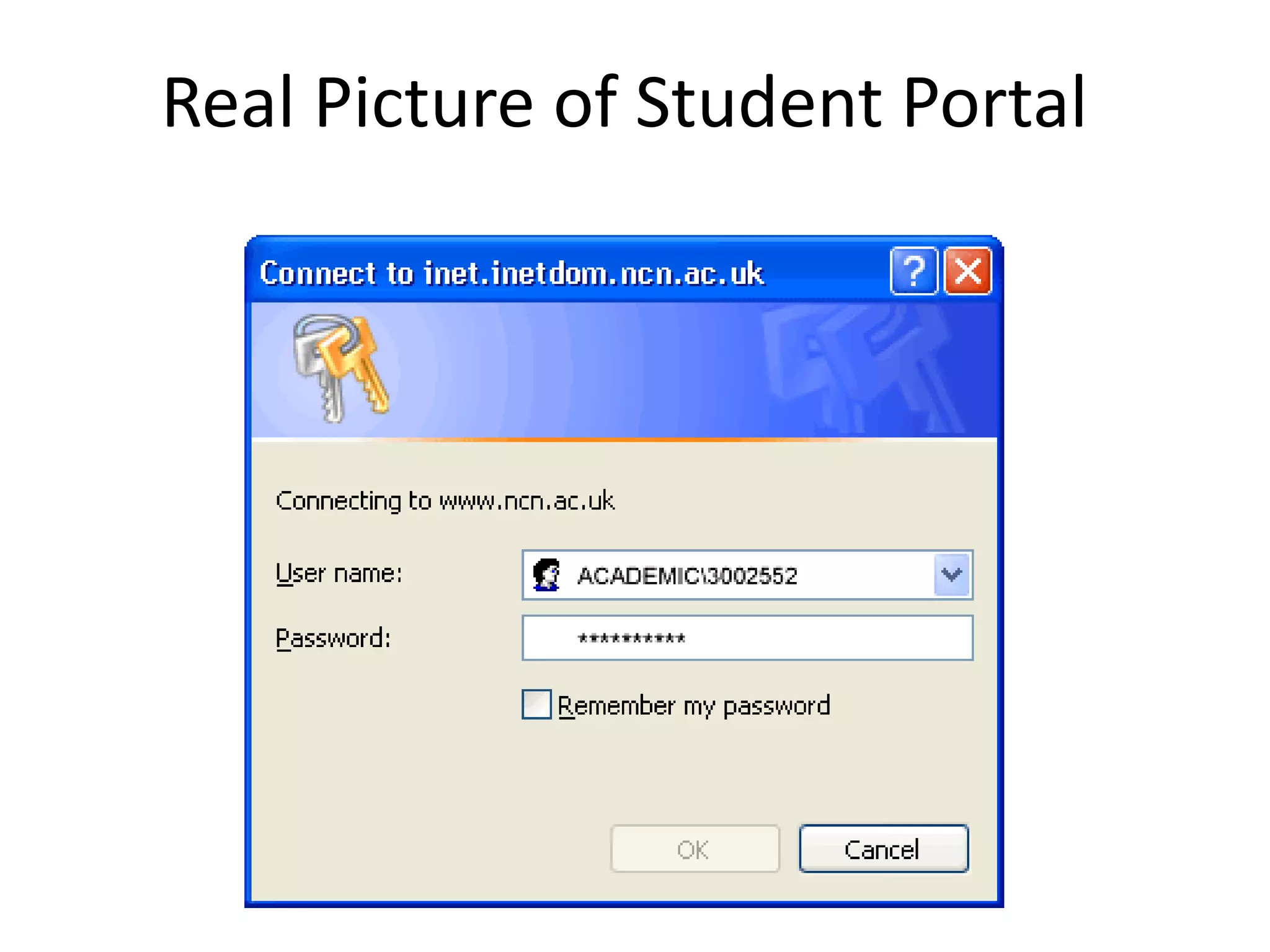 Real Picture of Student Portal