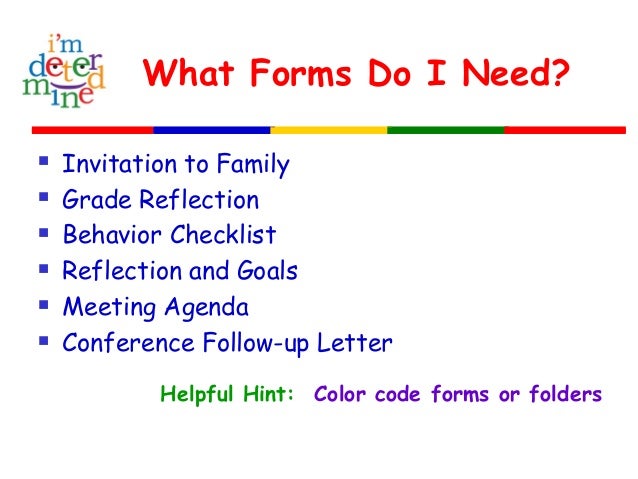 conference forms for teachers