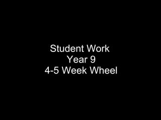 Student Work  Year 9 4-5 Week Wheel 