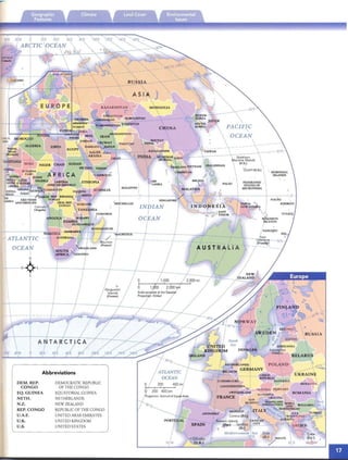 c
IIJW
/
izores
~~
CAP E
V ERDE
ATLANTIC
I
OCEAN
I
-+--w4 '--r-r--;-t--I--I------l

Abbreviations
OEM. REP. DEMOCRATIC REPUBLIC
CONGO OFTHE CONGO
EQ.GUINEA EQUATORIALGUINEA
NETH. NETHERLANDS
N .Z. NEWZEALAND
REP. CONGO REPUBLIC OFTHECONGO
U.A.E. UNITED ARAB EMIRATES
U.K. UNITED KINGDOM
U.S. UNITED STATES
 
