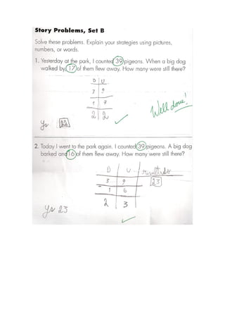 Student 3 Subtraction Year2