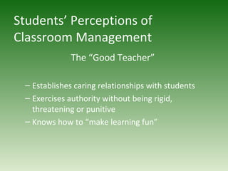 Student and teacher perspectives | PPT