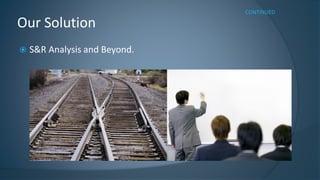 S&R Analysis and Beyond. 
Our Solution 
CONTINUED  