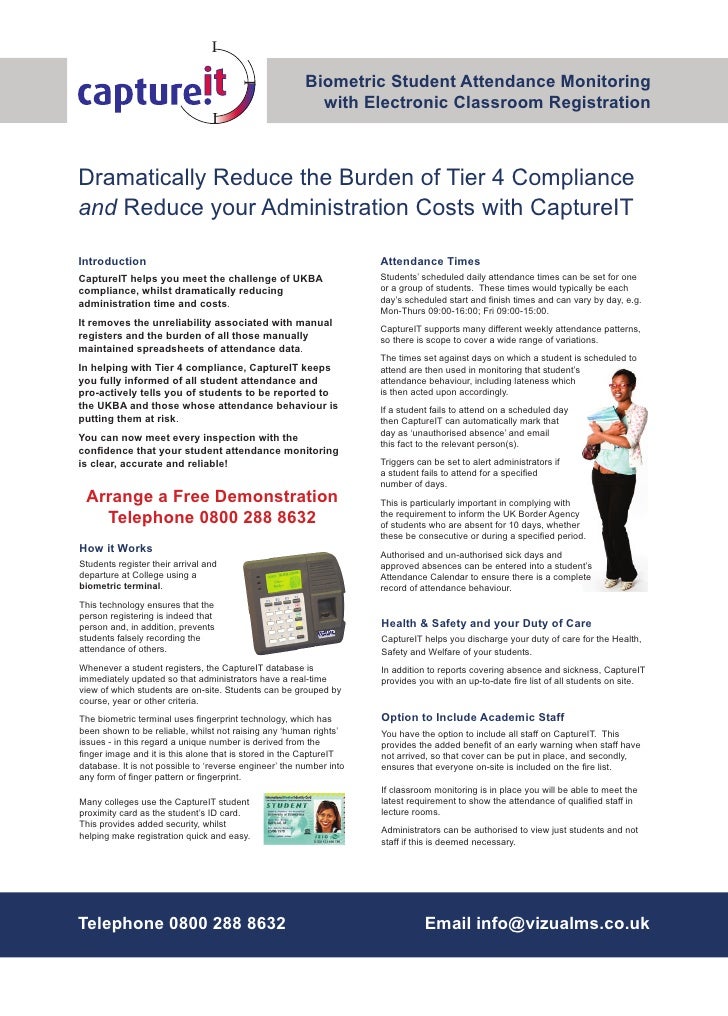 Student Attendance Monitoring Brochure