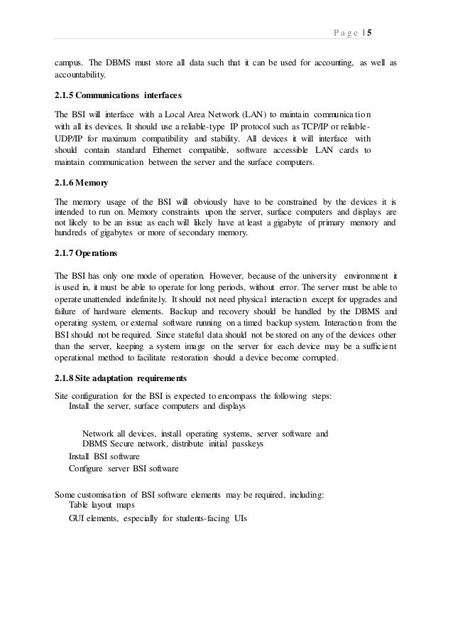 Student biometric identification srs