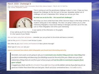 The makeover of the new blog

This year Edublogs (Sue Waters, Ronnie and Tammy) did a
          makeover of the student ch...