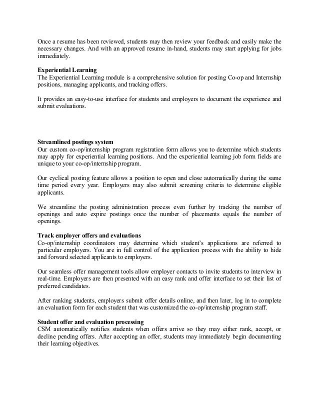 resume registration