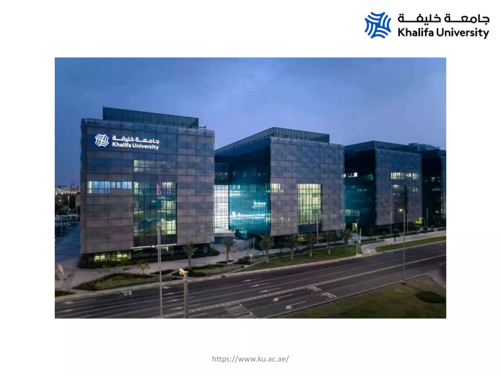 Khalifa University ACADEMIC CATALOG 20182019 PPT