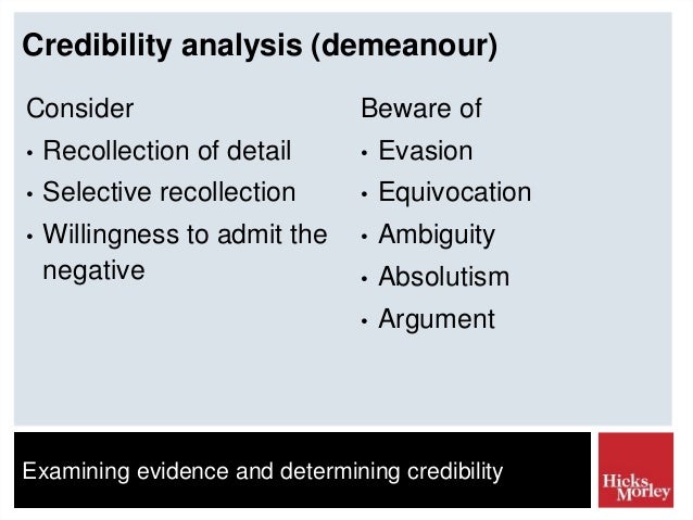 argument of recollection Examining   C Investigations Conduct Student Determining Evidence and