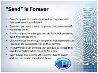 How to Stop a CyberbullyBe private, even when you are online - keep passwords, pictures and secrets to yourself. Take five - don’t reply in anger. Stop, block and tell - don’t reply, block the sender, tell someone. Save the evidence - on your computer or print out. Google yourself.