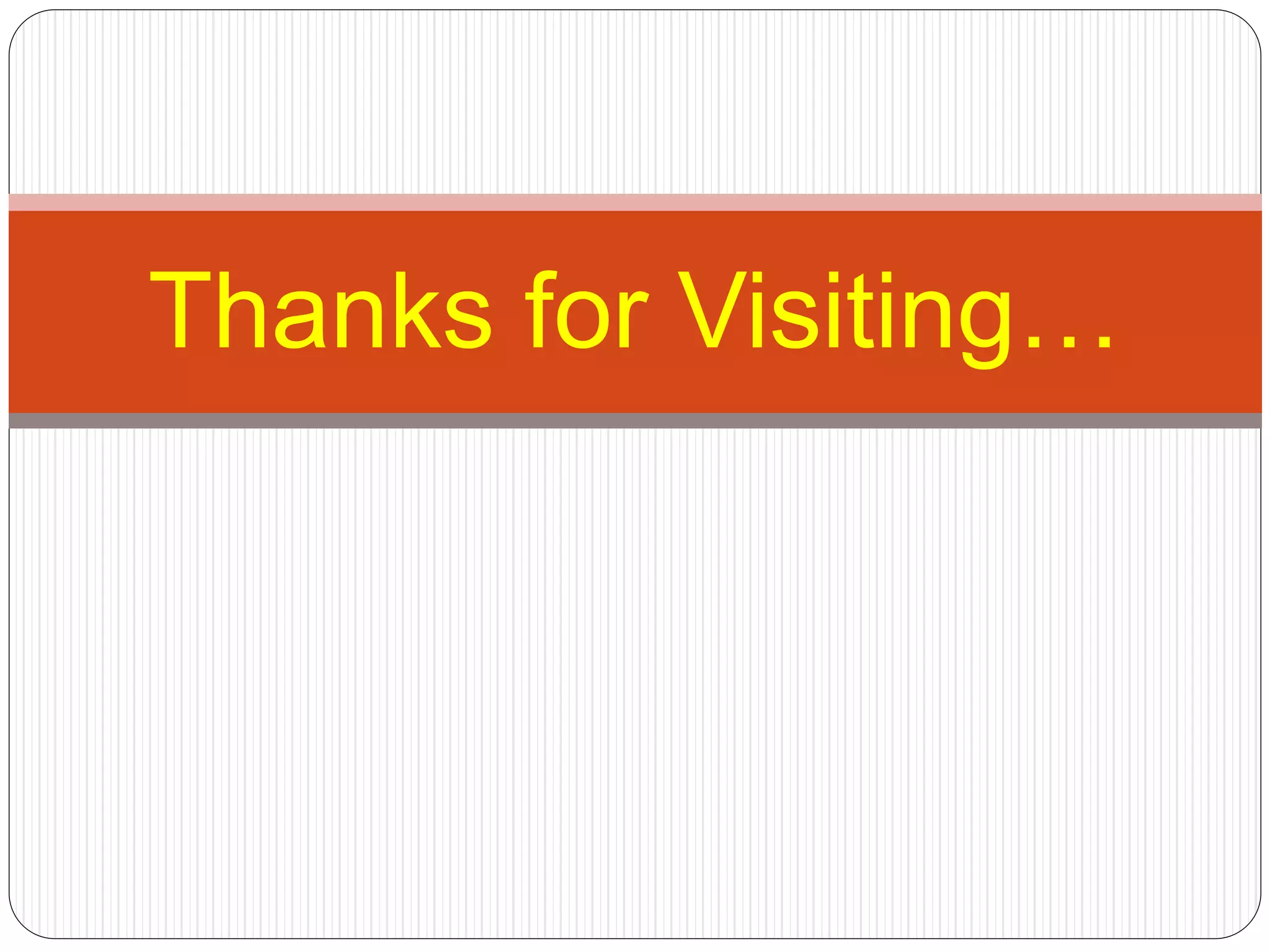 Thanks for Visiting…