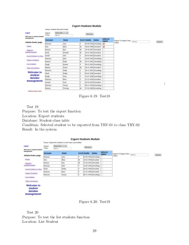 student database management system student database