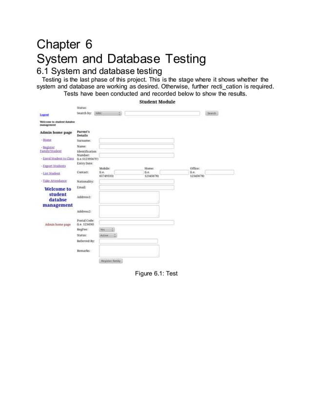 Student database management system PROJECT | PDF