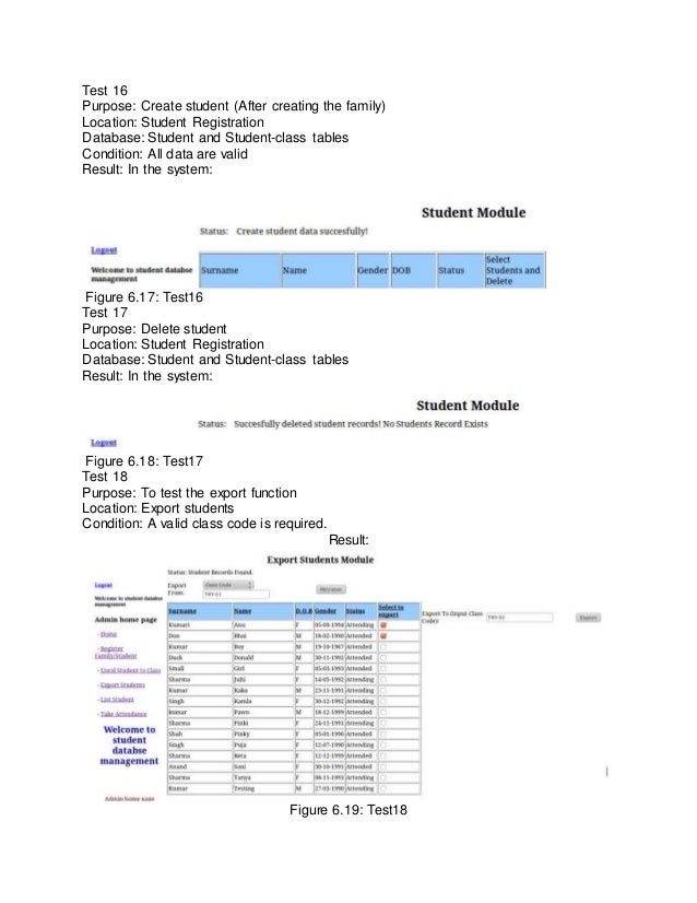 Student database management system PROJECT