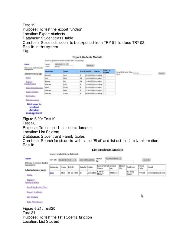 Student database management system PROJECT