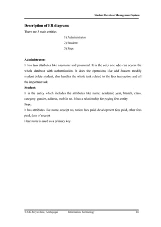 Student database management system | DOCX
