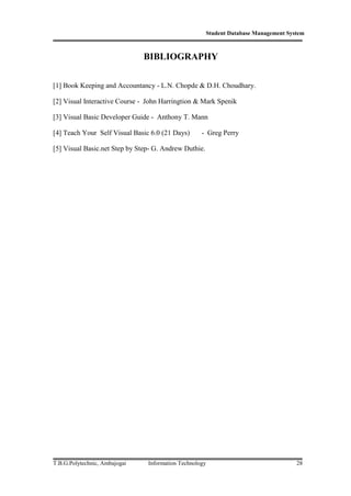 Student database management system | DOCX