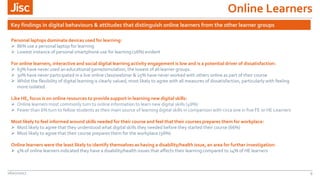 Student digital experience tracker 2017: summary of key findings Slide 9