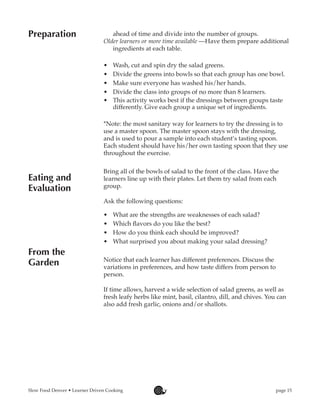 Cooking with Kids: Student Driven - presentation | PDF