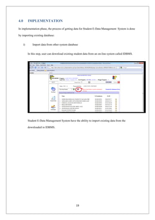 A sample of ADDIE model Documentation of System Development in ...