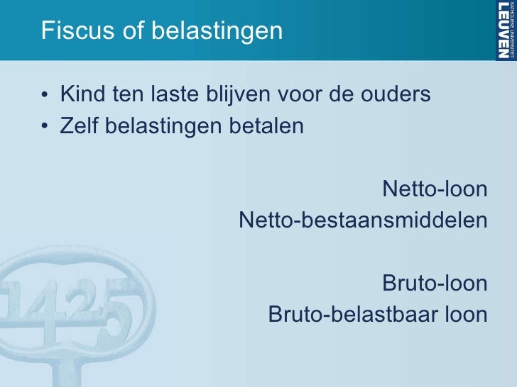 Maximum netto bestaansmiddelen kind ten laste