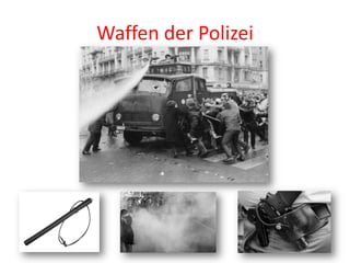 GliederungProtestbewegung der 60er Jahre    Beginn    Ziele   Aktionen    Polizeigewalt        Benno OhnesorgRudi DutschkeBewaffneter Widerstand    Bewegung 2. Juni    Rote Armee Fraktion (RAF)