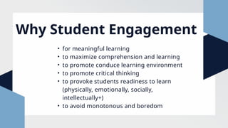 Enhancing Student Engagement for Effective Learning and Critical ...