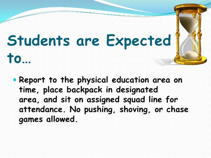 Student Expectations Physical Education