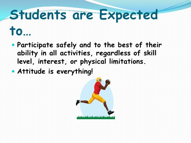 Student Expectations Physical Education