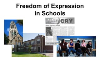 Freedom of Expression
in Schools
 