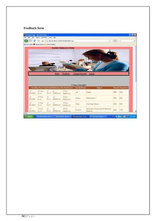 34 | P a g e
Feedback form
 