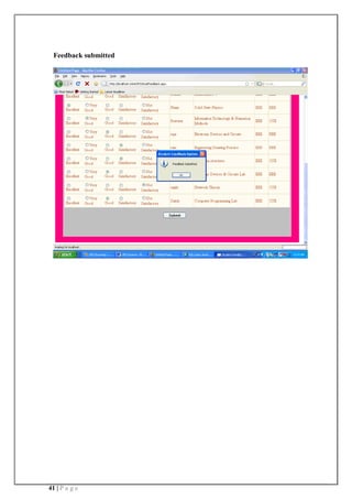 41 | P a g e
Feedback submitted
 