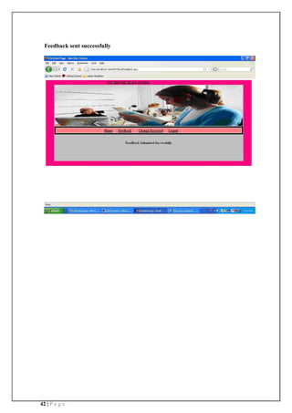 42 | P a g e
Feedback sent successfully
 