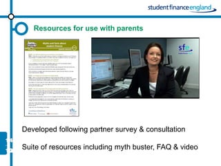 Resources for use with parents




Developed following partner survey & consultation

Suite of resources including myth buster, FAQ & video
 